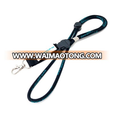 Gold Supplier Cheap Custom Round Id Card Cord Rope Neck Lanyard With Logo