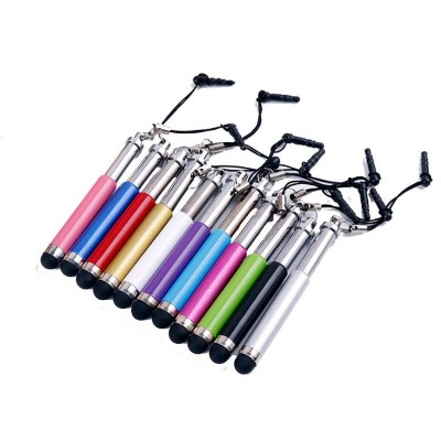 Mini Plastic Touch Screen Custom Logo Stylus Pen With Chain